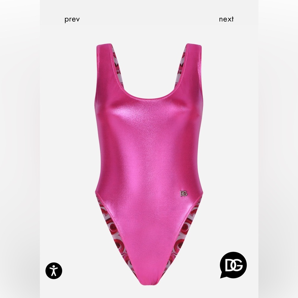 Dolce & Gabbana swimsuit set with matching scarf